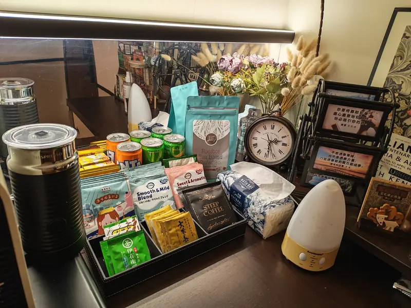私人會面空間的茶包、咖啡及飲品選擇